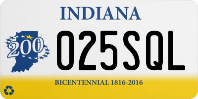 IN license plate 025SQL