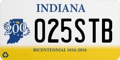 IN license plate 025STB