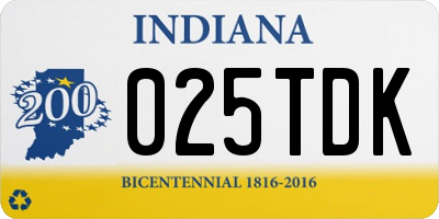 IN license plate 025TDK