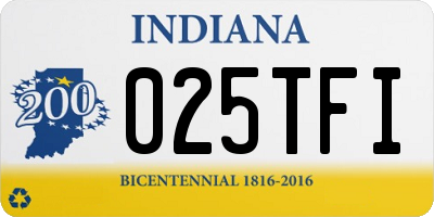 IN license plate 025TFI