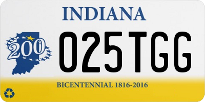 IN license plate 025TGG