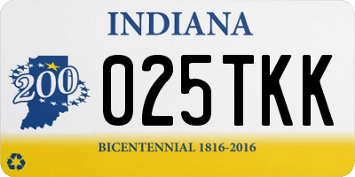 IN license plate 025TKK