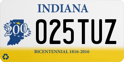 IN license plate 025TUZ