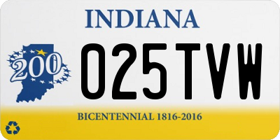 IN license plate 025TVW
