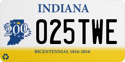 IN license plate 025TWE