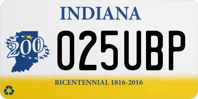 IN license plate 025UBP
