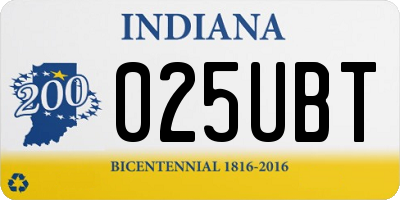 IN license plate 025UBT