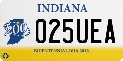 IN license plate 025UEA