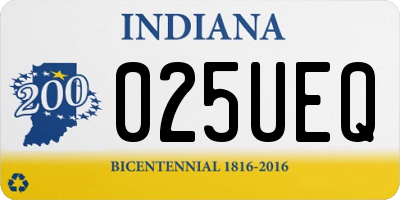 IN license plate 025UEQ