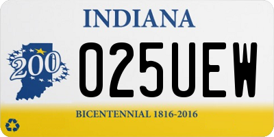IN license plate 025UEW