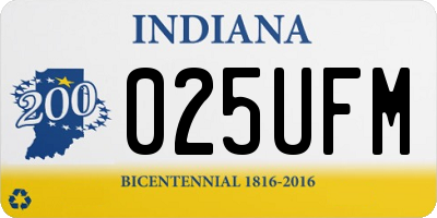IN license plate 025UFM