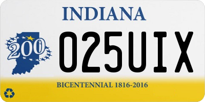 IN license plate 025UIX