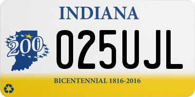 IN license plate 025UJL