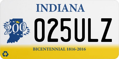 IN license plate 025ULZ