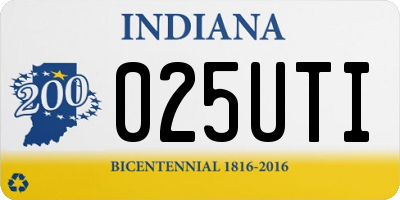IN license plate 025UTI