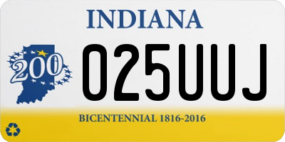 IN license plate 025UUJ