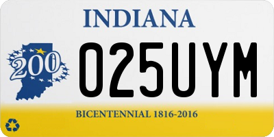 IN license plate 025UYM