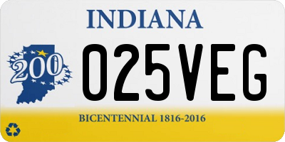 IN license plate 025VEG