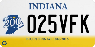 IN license plate 025VFK