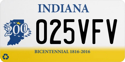 IN license plate 025VFV