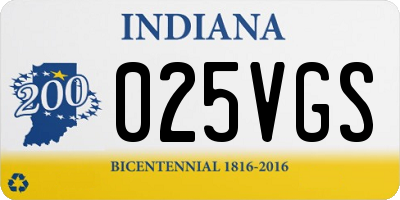 IN license plate 025VGS