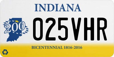 IN license plate 025VHR