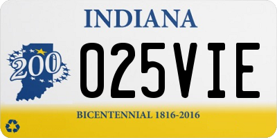 IN license plate 025VIE