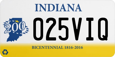 IN license plate 025VIQ
