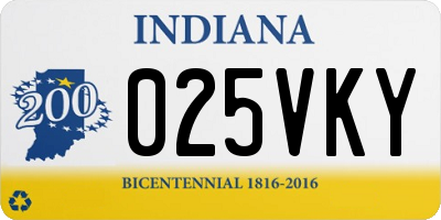 IN license plate 025VKY