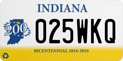 IN license plate 025WKQ