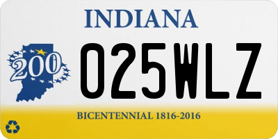IN license plate 025WLZ