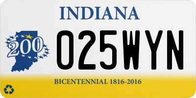 IN license plate 025WYN