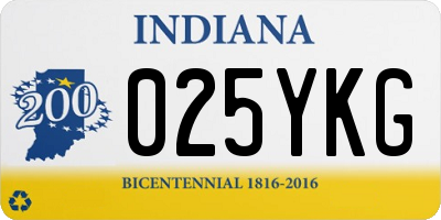 IN license plate 025YKG