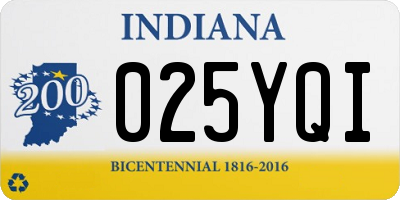 IN license plate 025YQI