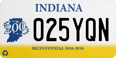 IN license plate 025YQN
