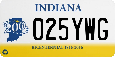 IN license plate 025YWG