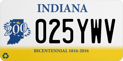 IN license plate 025YWV