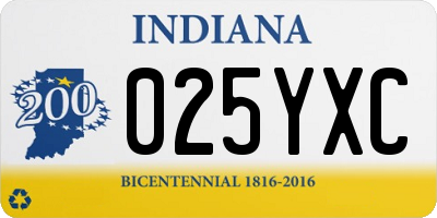 IN license plate 025YXC