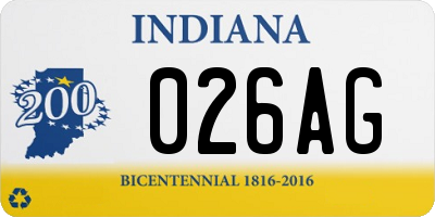 IN license plate 026AG