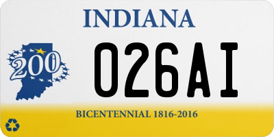 IN license plate 026AI