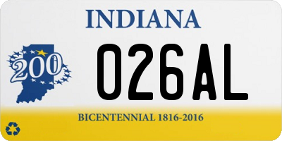 IN license plate 026AL