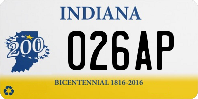 IN license plate 026AP