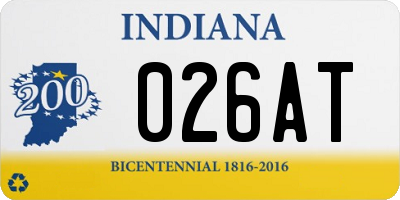 IN license plate 026AT