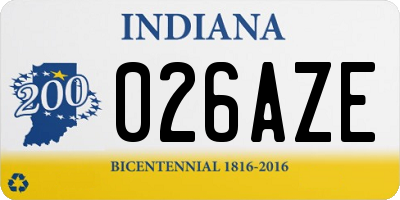 IN license plate 026AZE