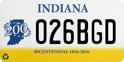 IN license plate 026BGD