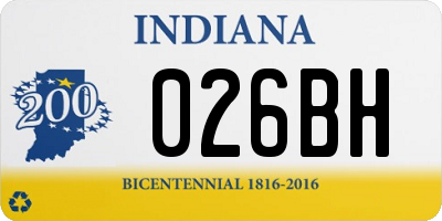 IN license plate 026BH