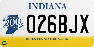 IN license plate 026BJX