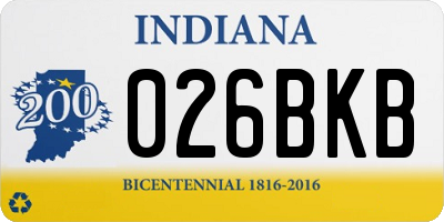 IN license plate 026BKB