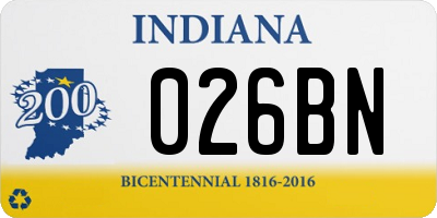 IN license plate 026BN