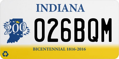 IN license plate 026BQM